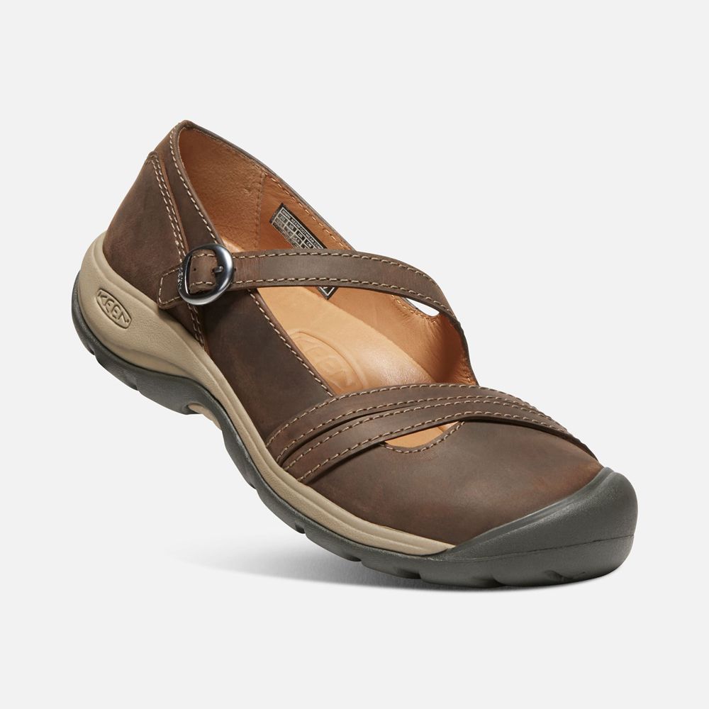 Keen Slip-On Kadın Kahverengi - Presidio Ii Cross Strap - Türkiye OALR92840